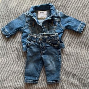 Old Navy NWOT Jean Jacket and Jeans 3-6 Months